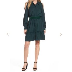 Eliza J Cold Shoulder Shirtdress Size XS
